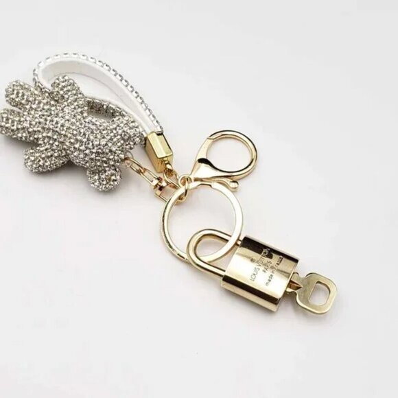 100% Auth Louis Vuitton Lock & Key with unbranded Bagcharm, Keycharm, Keychain - Picture 6 of 8